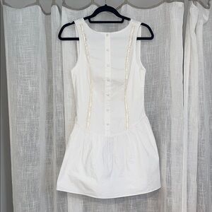 Zara White Sleeveless Dress BNWT